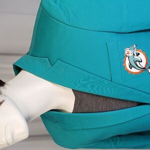 Miami Dolphins custom made teal blue cotton team blazer.  Size 38 regular